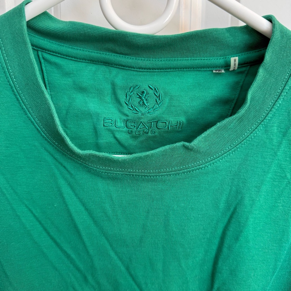 Bugatchi Vibrant Green Short Sleeve Tee - Picture 3 of 5